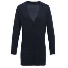 Premier Női Premier PR698 Women&#039;S Long Length Knitted Cardigan -3XL, Navy női pulóver, kardigán