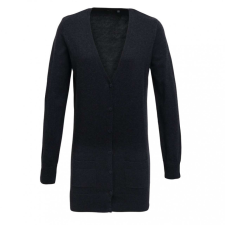 Premier Női Premier PR698 Women'S Long Length Knitted Cardigan -4XL, Charcoal női pulóver, kardigán