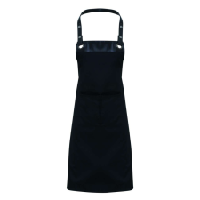 Premier PR123 hosszú kötény zsebbel és patentos nyakpánttal Premier, Black/Black-U lakástextília