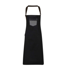 Premier PR136 vízlepergető felületü hosszú farmer kötény Premier, Black Denim-U lakástextília