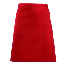 Premier PR151 COLOURS félhosszú kötény, 90 cm hosszú megkötő pántokkal Premier, Red-U lakástextília