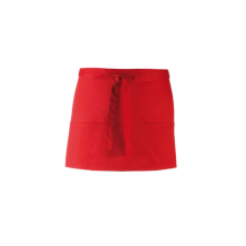 Premier PR155 COLOURS rövid pultos kötény három tabletbarát zsebbel Premier, Red-U lakástextília