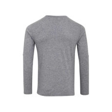 Premier PR218 férfi gombos nyakú felgombolható hosszú ujjú sztreccspóló Premier, Grey Marl-XL
