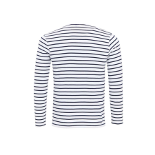 Premier PR218 férfi gombos nyakú felgombolható hosszú ujjú sztreccspóló Premier, White/Navy-3XL férfi póló