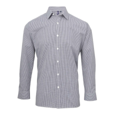 Premier PR220 MEN'S LONG SLEEVE GINGHAM COTTON MICROCHECK SHIRT XS
