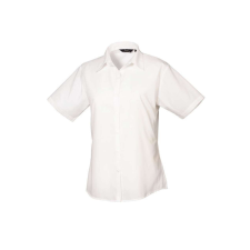 Premier PR302 WOMEN&#039;S SHORT SLEEVE POPLIN BLOUSE XS munkaruha