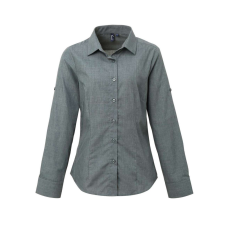 Premier PR317 WOMEN&#039;S CROSS-DYE ROLL SLEEVE POPLIN BAR SHIRT 3XL munkaruha