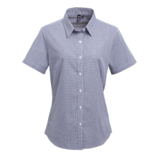Premier PR321 WOMEN&#039;S SHORT SLEEVE GINGHAM MICROCHECK SHIRT L munkaruha