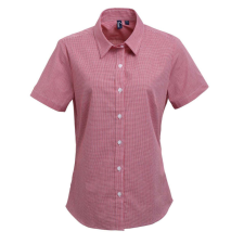 Premier PR321 WOMEN&#039;S SHORT SLEEVE GINGHAM MICROCHECK SHIRT M munkaruha