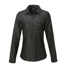 Premier PR322 WOMEN&#039;S JEANS STITCH DENIM SHIRT L munkaruha