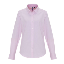 Premier PR338 WOMEN&#039;S COTTON RICH OXFORD STRIPES SHIRT L munkaruha