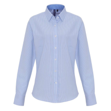 Premier PR338 WOMEN&#039;S COTTON RICH OXFORD STRIPES SHIRT S munkaruha