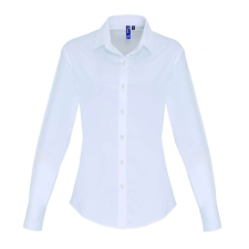 Premier PR344 WOMEN&#039;S STRETCH-FIT COTTON POPLIN LONG SLEEVE SHIRT 2XL munkaruha
