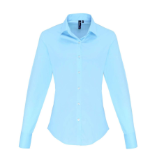 Premier PR344 WOMEN&#039;S STRETCH-FIT COTTON POPLIN LONG SLEEVE SHIRT XL munkaruha