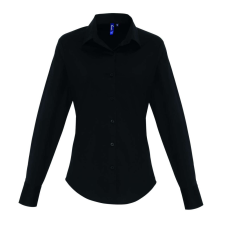 Premier PR344 WOMEN&#039;S STRETCH-FIT COTTON POPLIN LONG SLEEVE SHIRT XS munkaruha