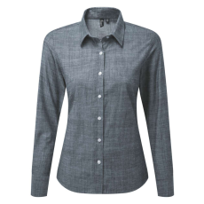 Premier PR345 WOMEN'S COTTON SLUB CHAMBRAY LONG SLEEVE SHIRT XS