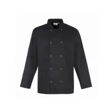 Premier PR665 unisex hosszúujjú szakácskabát fekete -xl premier termék