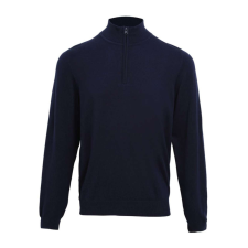 Premier PR695 férfi pulóver 1/4 cipzáras nyakkivágással Premier, Navy-XL férfi pulóver, kardigán