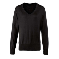Premier PR696 V-nyakú finom kötésű Női pulóver Premier, Black-5XL