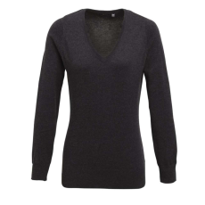 Premier PR696 V-nyakú finom kötésű Női pulóver Premier, Charcoal-4XL