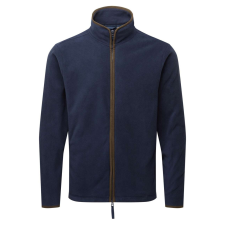 Premier PR823 ARTISAN férfi cipzáras polár pulóver Premier, Navy/Brown-S férfi pulóver, kardigán