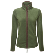 Premier PR824 ARTISAN karcsusított cipzáras Női polár pulóver Premier, Moss Green/Brown-XL