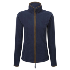 Premier PR824 ARTISAN karcsusított cipzáras Női polár pulóver Premier, Navy/Brown-M