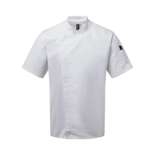 Premier PR906 CHEF&#039;S ZIP-CLOSE SHORT SLEEVE JACKET XS munkaruha
