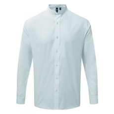 Premier Uniszex ing Premier PR258 Banded Collar 'Grandad' Long Sleeve Shirt -XS, White