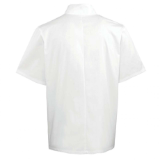 Premier Uniszex kabát Premier PR664 Chef'S Short Sleeve Stud Jacket -XL, White