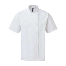 Premier Uniszex kabát Premier PR902 Chef&#039;S Coolchecker Short Sleeve Jacket -XS, White női dzseki, kabát