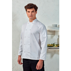 Premier Uniszex kabát Premier PR903 Chef'S Long Sleeve Coolchecker Jacket With Mesh Back panel -L, Black