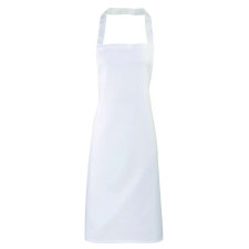 Premier Uniszex kötény Premier PR102 100% Cotton Bib Apron -Egy méret, White női ruházati kiegészítő