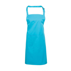 Premier Uniszex kötény Premier PR154 ‘Colours’ Bib Apron With pocket -Egy méret, Turquoise