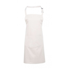 Premier Uniszex kötény Premier PR154 ‘Colours’ Bib Apron With pocket -Egy méret, White női ruházati kiegészítő