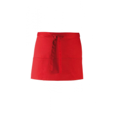 Premier Uniszex kötény Premier PR155 Colours Collection’ Three pocket Apron -Egy méret, Red