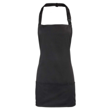 Premier Uniszex kötény Premier PR159 Colours Collection’ 2 In 1 Apron -Egy méret, Black női ruházati kiegészítő