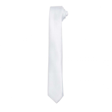Premier Uniszex Premier PR793 Slim Tie -Egy méret, White nyakkendő