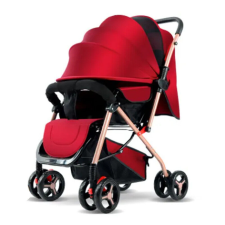  Prémium babakocsi, összecsukható, vízálló, burgundi MZS-334 babakocsi