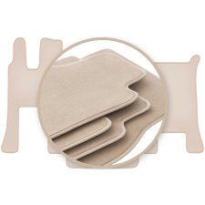  PRÉMIUM bézs színű lábszőnyegek: Mercedes Actros MP4 szélesfülkés 2011-hez autószőnyeg