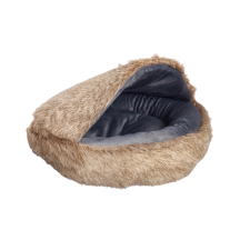  Prémium bunda-bújó kuckó – barna szállítóbox, fekhely kutyáknak