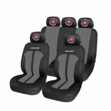  Premium Carguard Univerzális Üléshuzat Készlet Fiat-mintás – Fekete/Szürke ülésbetét, üléshuzat
