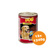 PRÉMIUM DOG Prémium Dog Konzerv Marhás 12x1240g kutyaeledel