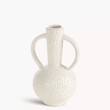  Prémium fehér dekorváza – modern texturált felülettel 15x24cm dekoráció