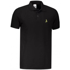 Prémium férfi póló gallérral ALTISPORT ALM002203 FEKETE ÉS ZÖLD méret: XL férfi póló