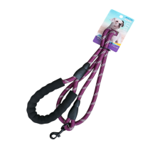  Prémium Gumírozott Kötélpóráz lila nyakörv, póráz, hám kutyáknak