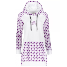  Prémium női funkcionális hosszabbított pulóver ALTISPORT VOJ/ALW048MI03 FEHÉR/LILA méret: XL