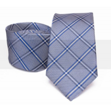  Prémium selyem nyakkendő - Kék kockás