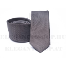  Prémium slim nyakkendő - Barnásszürke