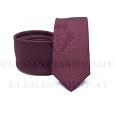 Prémium slim nyakkendő - Bordó aprómintás
